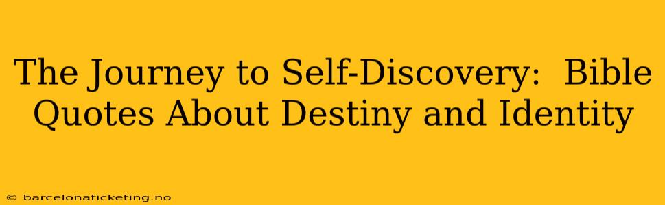 The Journey to Self-Discovery:  Bible Quotes About Destiny and Identity
