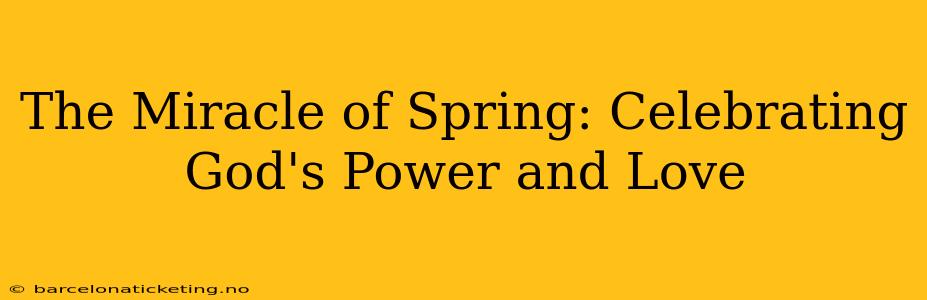 The Miracle of Spring: Celebrating God's Power and Love