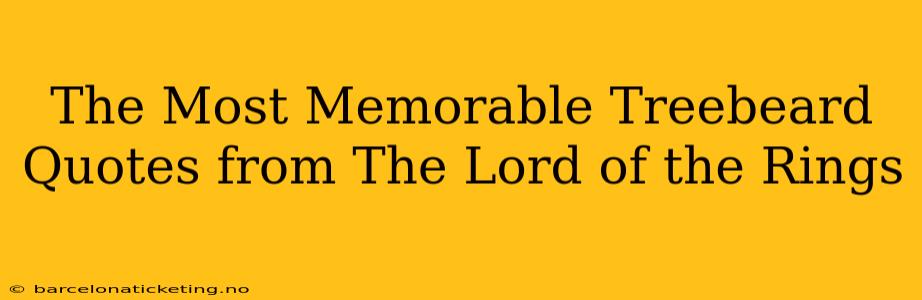 The Most Memorable Treebeard Quotes from The Lord of the Rings