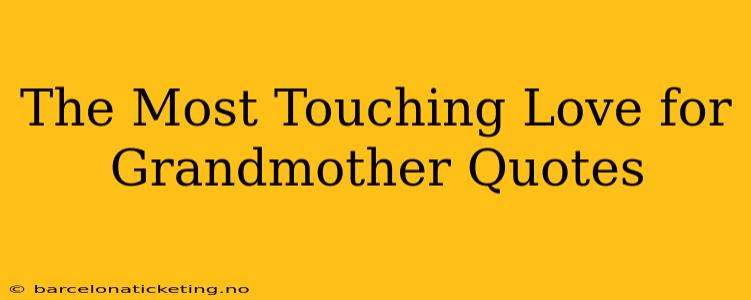 The Most Touching Love for Grandmother Quotes
