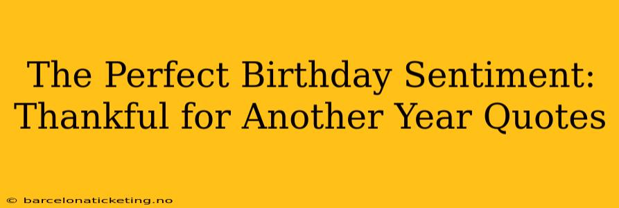 The Perfect Birthday Sentiment: Thankful for Another Year Quotes