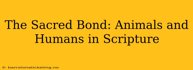The Sacred Bond: Animals and Humans in Scripture