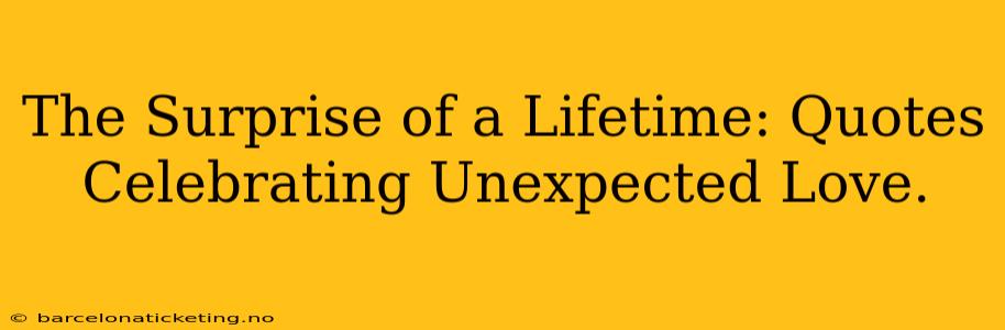 The Surprise of a Lifetime: Quotes Celebrating Unexpected Love.