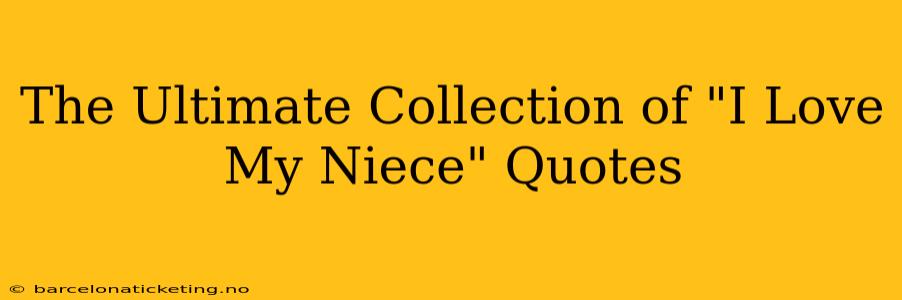 The Ultimate Collection of "I Love My Niece" Quotes
