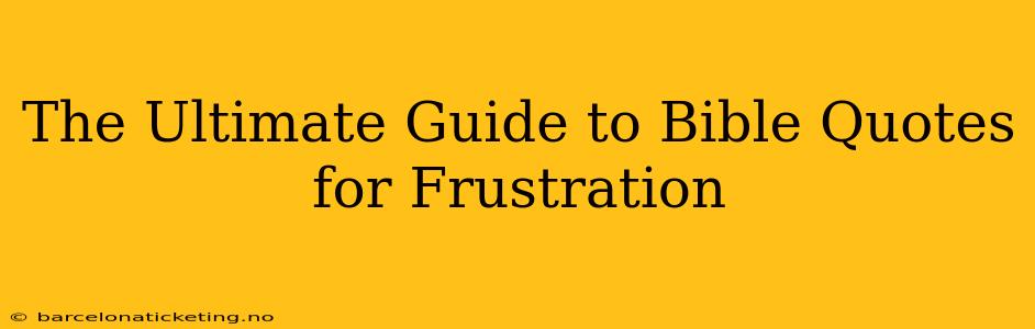 The Ultimate Guide to Bible Quotes for Frustration