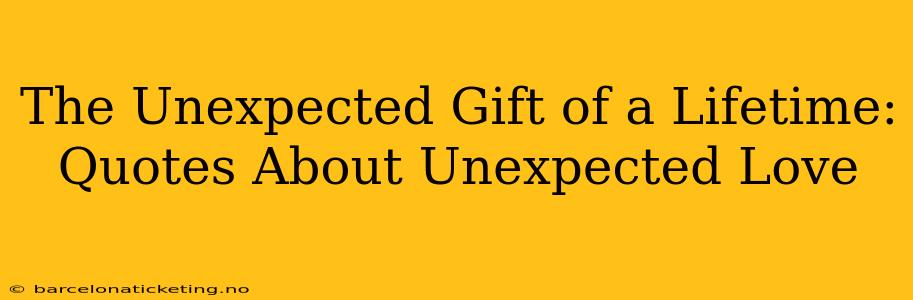 The Unexpected Gift of a Lifetime: Quotes About Unexpected Love