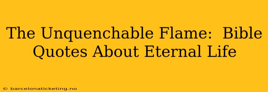 The Unquenchable Flame:  Bible Quotes About Eternal Life