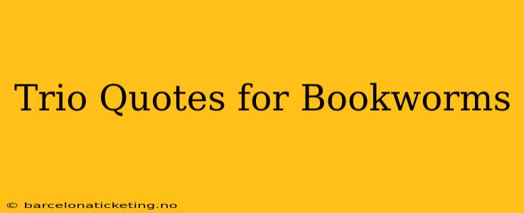 Trio Quotes for Bookworms