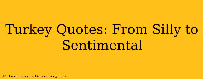 Turkey Quotes: From Silly to Sentimental