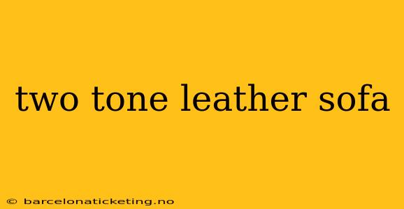 two tone leather sofa