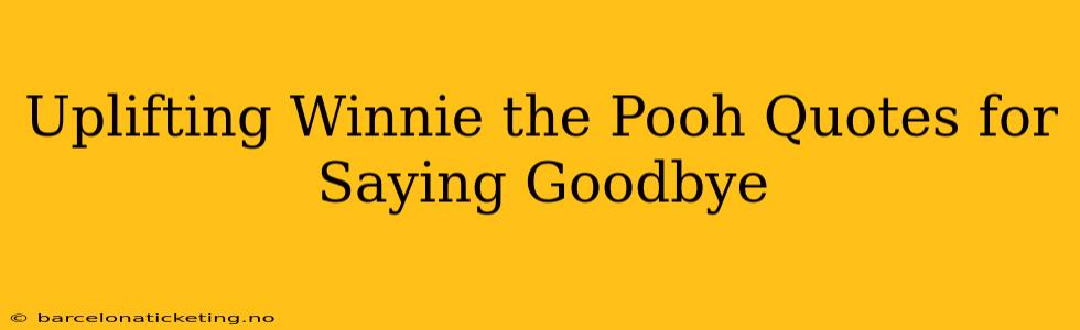 Uplifting Winnie the Pooh Quotes for Saying Goodbye