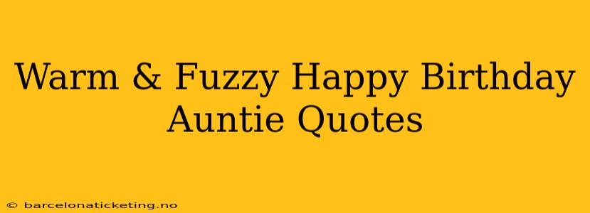 Warm & Fuzzy Happy Birthday Auntie Quotes