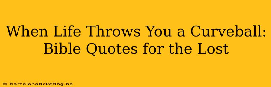When Life Throws You a Curveball: Bible Quotes for the Lost