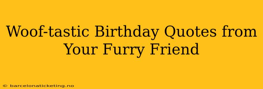 Woof-tastic Birthday Quotes from Your Furry Friend